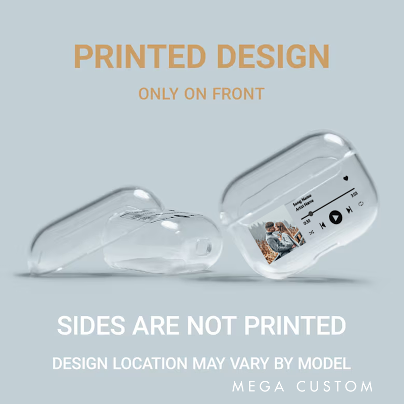 Personalized Music Plaque Earphone Protective Cover Album Cover  and Custom Music Player Display and Audio Control and Music Player