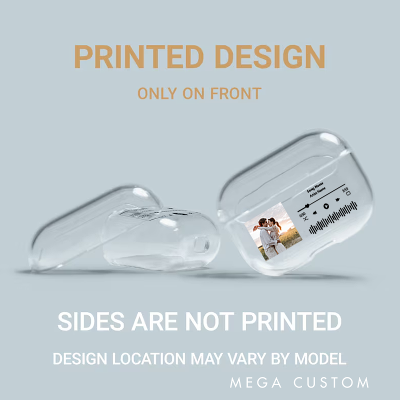 Personalized Music Plaque Earphone Protective Cover Album Cover  and Custom Music Player Display and Audio Control and Music Player