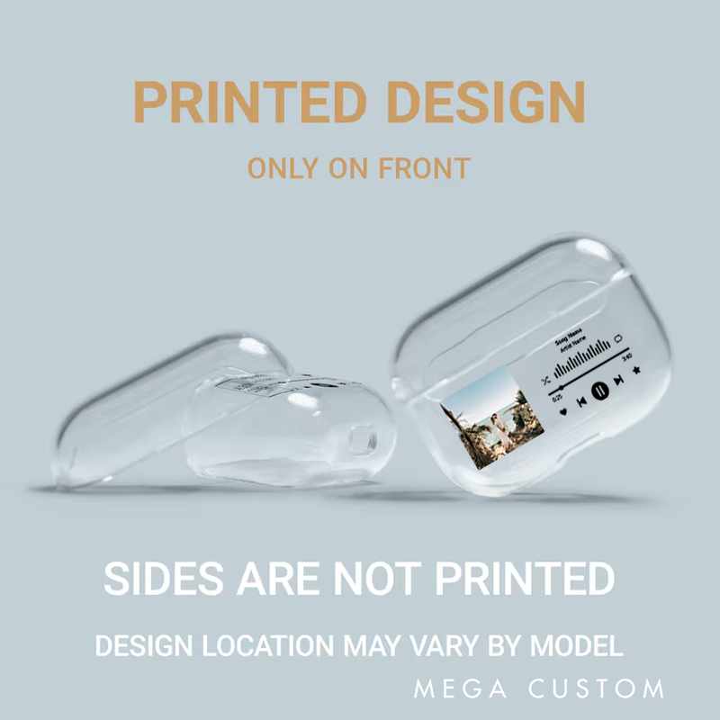 Personalized Music Plaque Earphone Protective Cover Album Cover  and Custom Music Player Display and Audio Control and Music Player