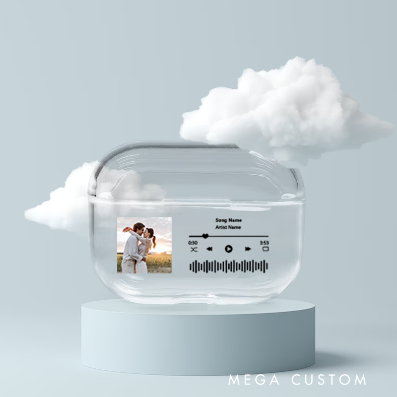 Personalized Music Plaque Earphone Protective Cover Album Cover  and Custom Music Player Display and Audio Control and Music Player