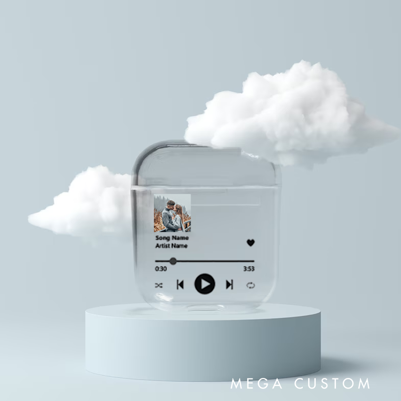 Personalized Music Plaque Earphone Protective Cover Album Cover  and Custom Music Player Display and Audio Control and Music Player