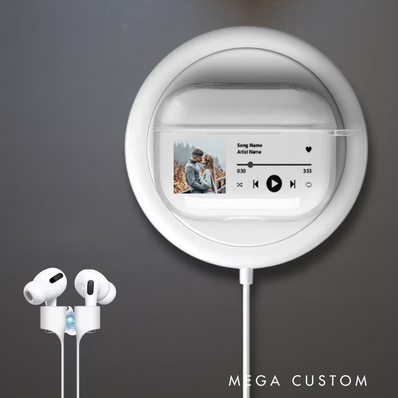 Personalized Music Plaque Earphone Protective Cover Album Cover  and Custom Music Player Display and Audio Control and Music Player