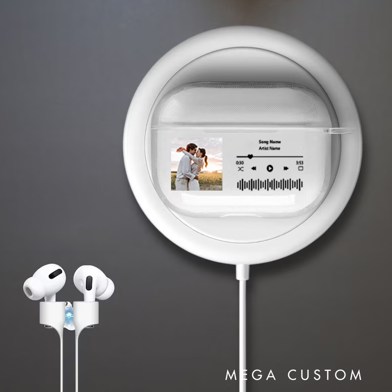 Personalized Music Plaque Earphone Protective Cover Album Cover  and Custom Music Player Display and Audio Control and Music Player