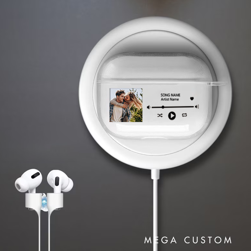 Personalized Music Plaque Earphone Protective Cover Album Cover  and Custom Music Player Display and Audio Control and Music Player