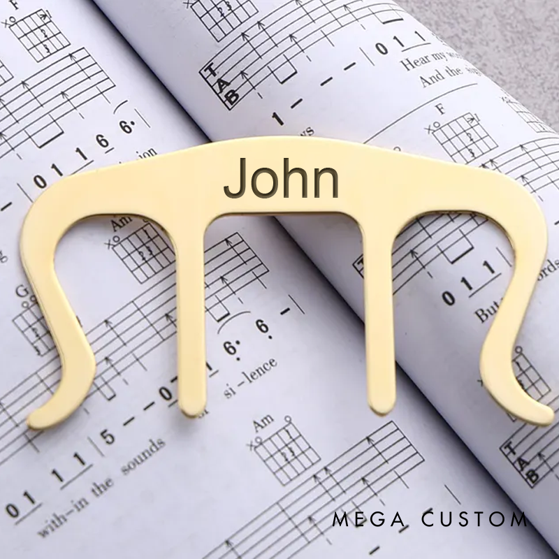 Personalized Music Page Holder and Custom Piano Book Bookmark Clip and Book Page Holder
