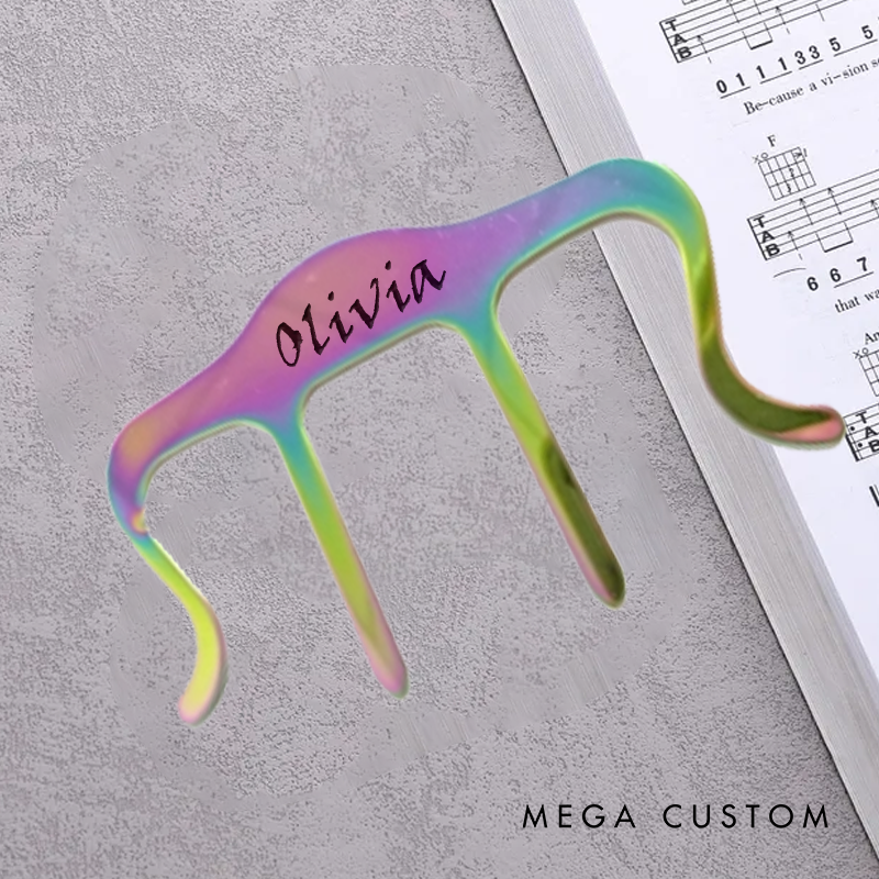 Personalized Music Page Holder and Custom Piano Book Bookmark Clip and Book Page Holder