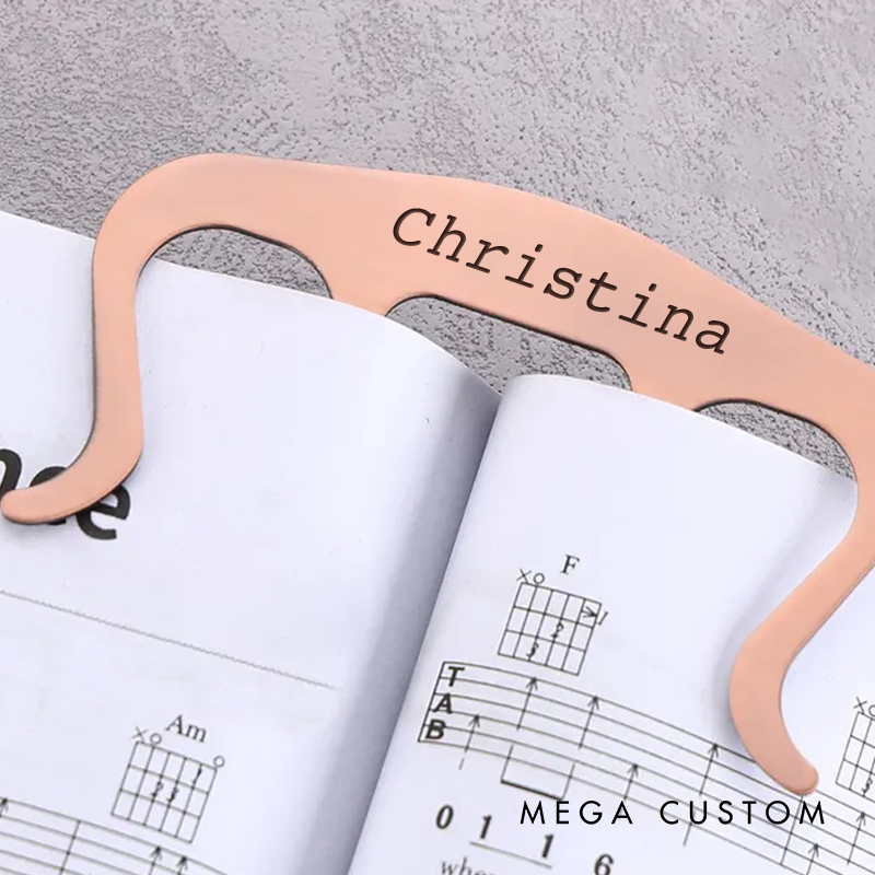 Personalized Music Page Holder and Custom Piano Book Bookmark Clip and Book Page Holder