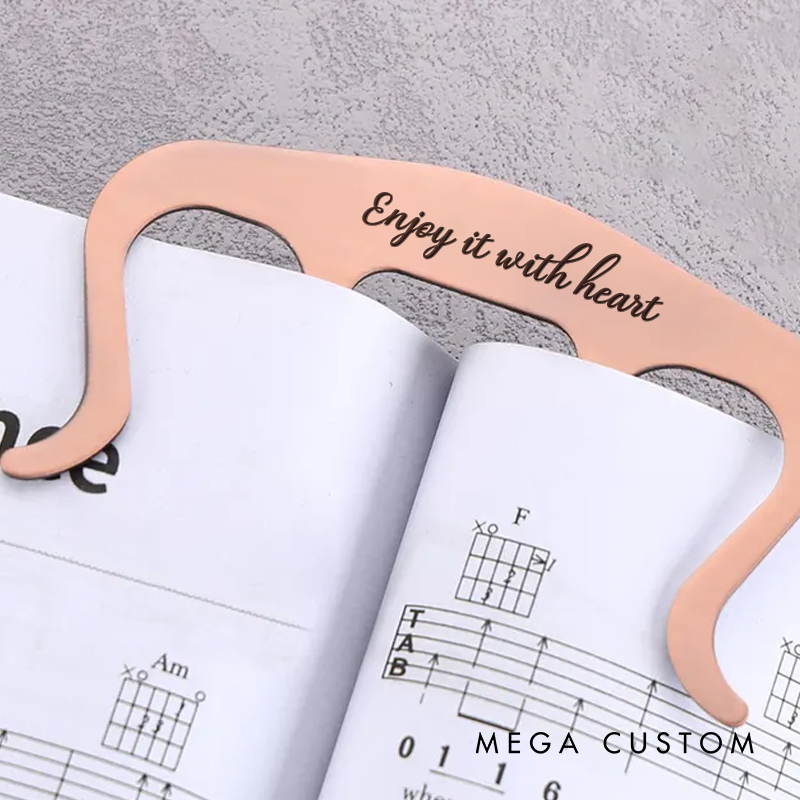 Personalized Music Sheet Clip Page Holder Custom Piano Guitar Violin Bookmark Engraved Name Saxophone Accessories Teacher Gift for Musician