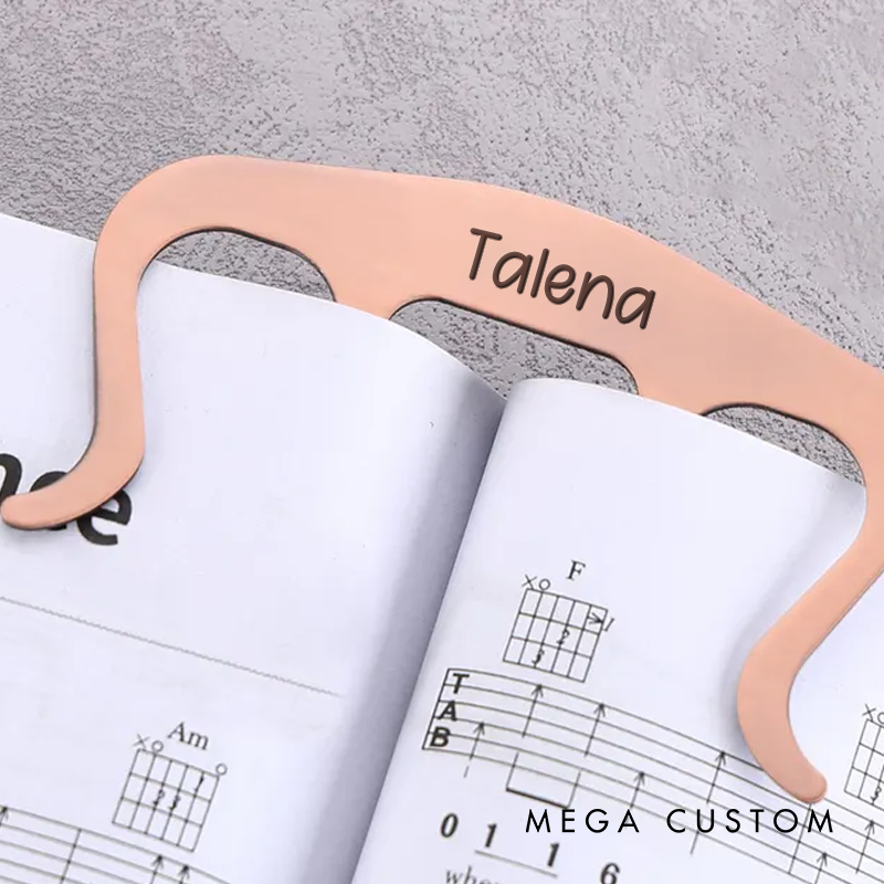 Personalized Music Sheet Page Holder Personalized Piano Bookmark Clip Engraved Gift for Musicians Teacher Appreciation Unique Violin Accessory