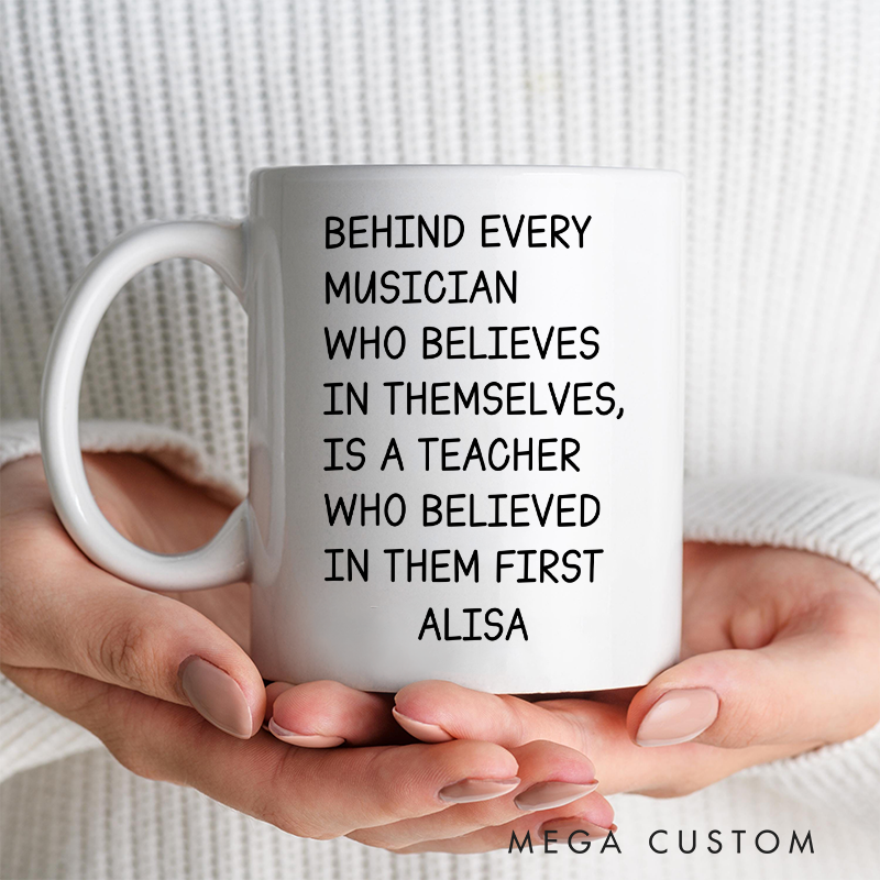 Personalized Music Teacher Gift Mug and Piano Teacher Gift and Music Coach Gift