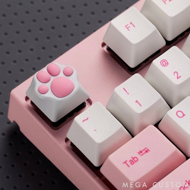 Personalized Paw Multi-Color Artisan Keycap Mechanical Keyboard Gift for Pet Lover