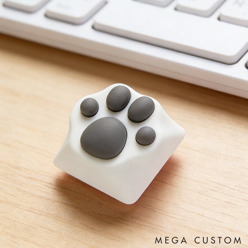 Personalized Paw Multi-Color Artisan Keycap Mechanical Keyboard Gift for Pet Lover