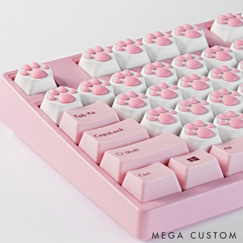 Personalized Paw Multi-Color Artisan Keycap Mechanical Keyboard Gift for Pet Lover