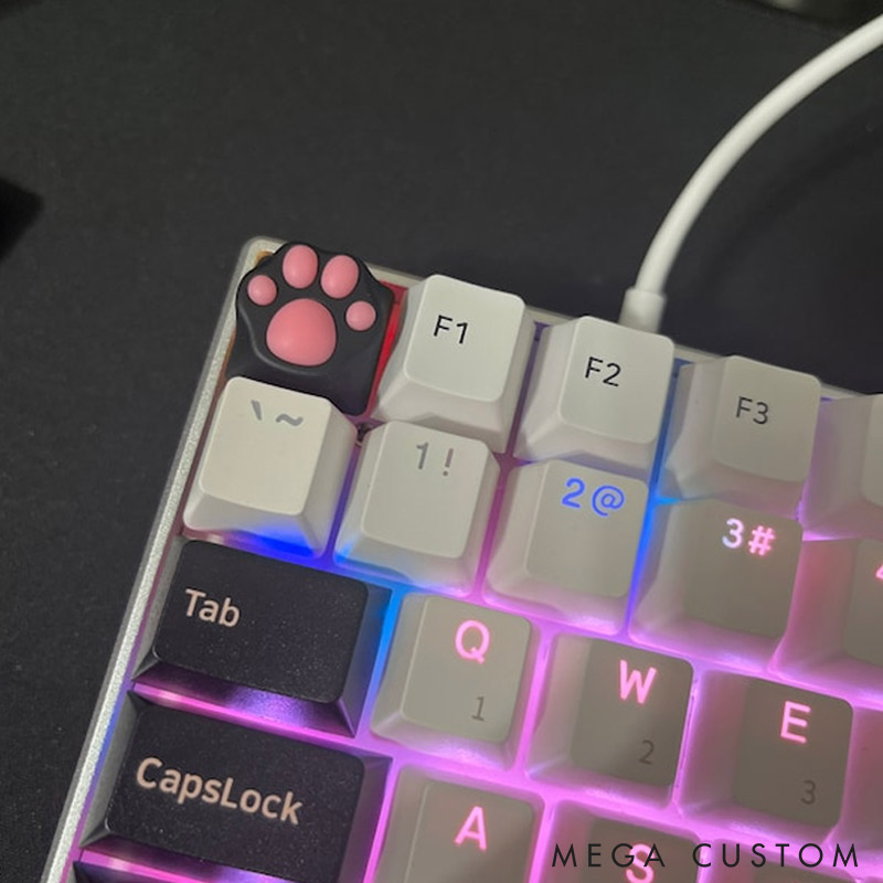 Personalized Paw Multi-Color Artisan Keycap Mechanical Keyboard Gift for Pet Lover