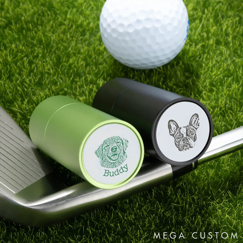 Personalized Pet Avatar Face Photo Golf Ball Stamp with Name Ball Identification Mark Birthday Club Training Gift for Golf Players Enthusiasts