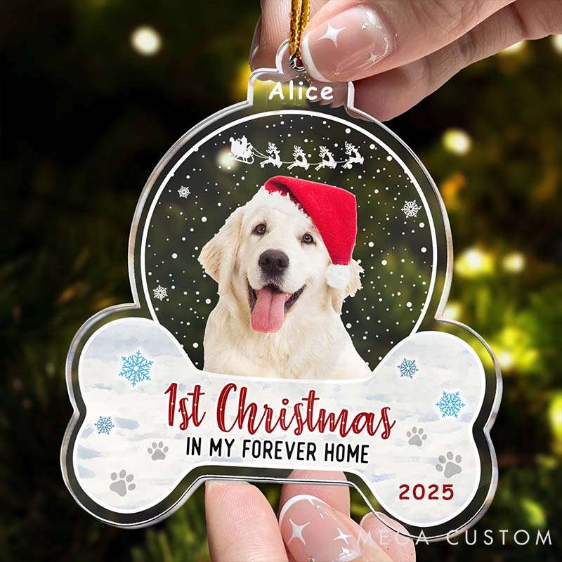 Personalized Pet Lover 1st Christmas Dog Cat Christmas Ornament
