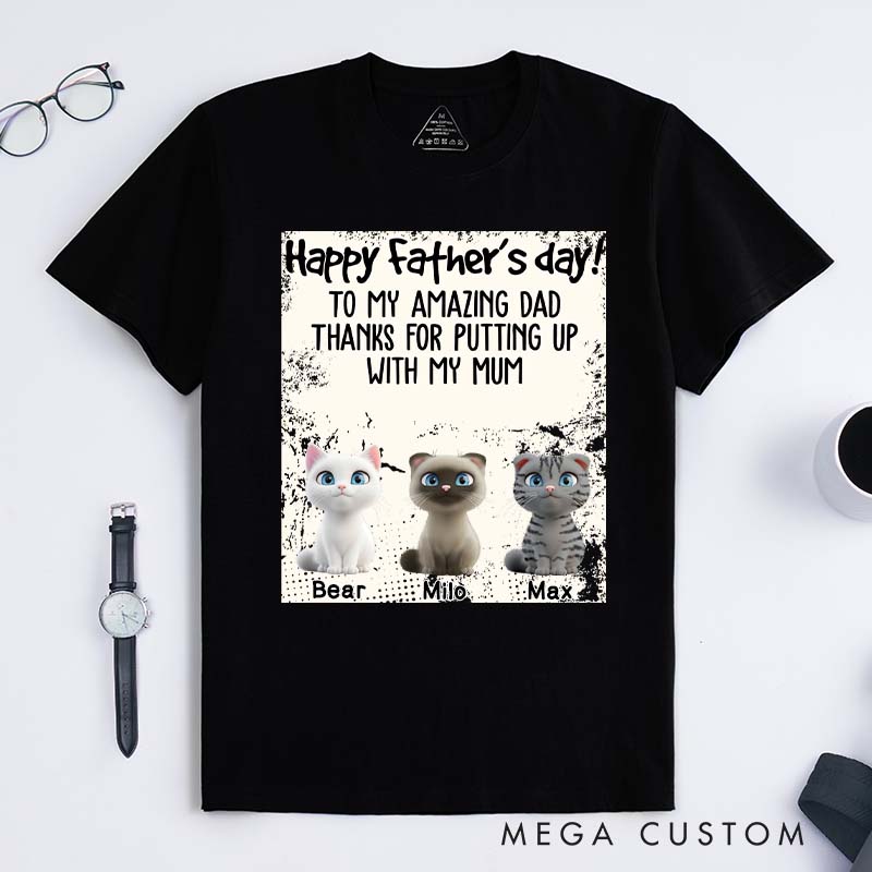 Personalized Pet Lover Amazing Pet Dad T-Shirt