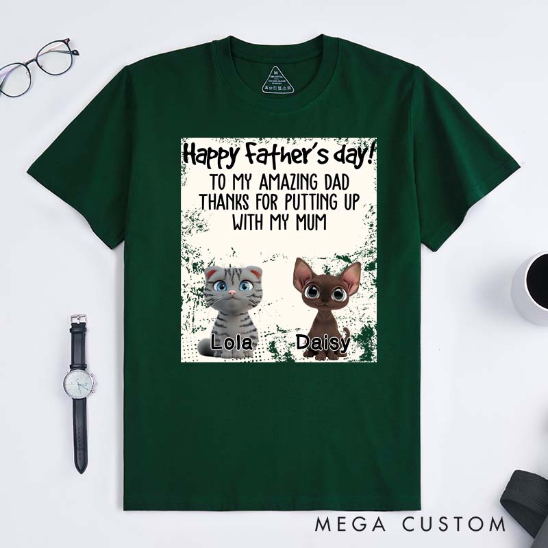 Personalized Pet Lover Amazing Pet Dad T-Shirt