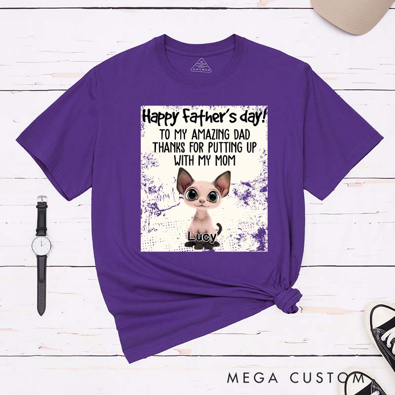 Personalized Pet Lover Amazing Pet Dad T-Shirt