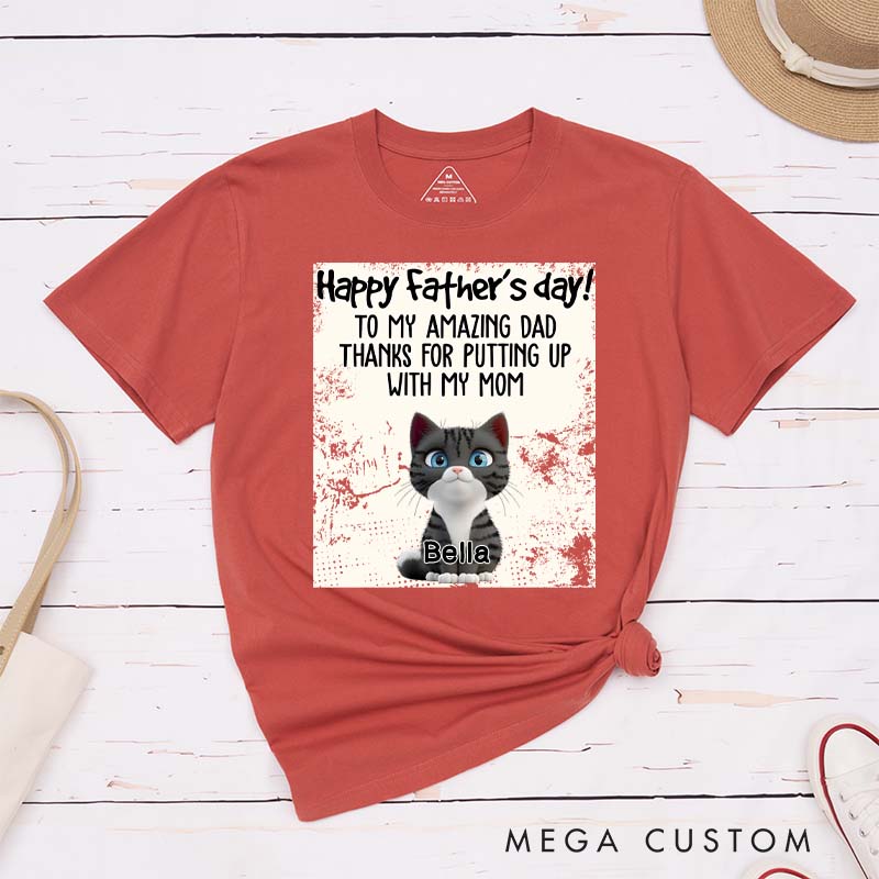 Personalized Pet Lover Amazing Pet Dad T-Shirt