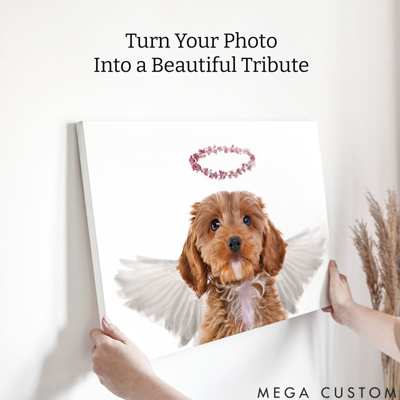Personalized Pet Lover Angel Bloom Pet Portrait