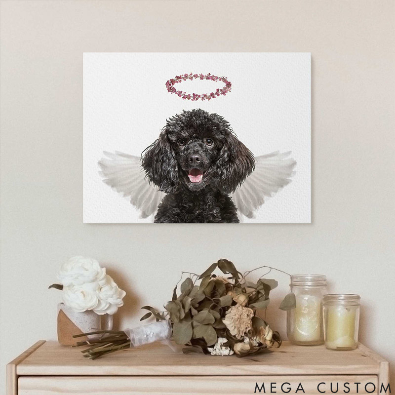 Personalized Pet Lover Angel Bloom Pet Portrait
