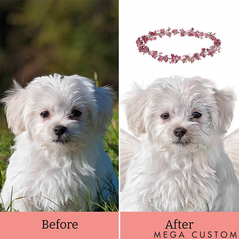 Personalized Pet Lover Angel Bloom Pet Portrait