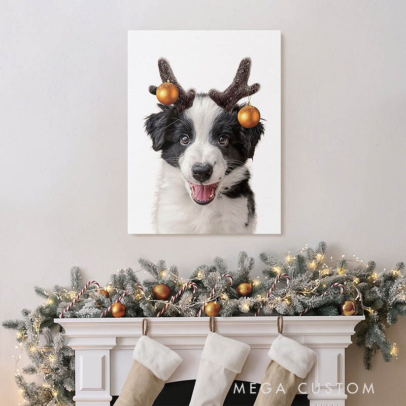 Personalized Pet Lover Baby Reindeer Pet Portrait