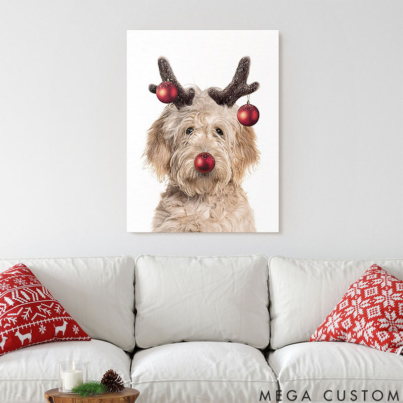 Personalized Pet Lover Baby Reindeer Pet Portrait