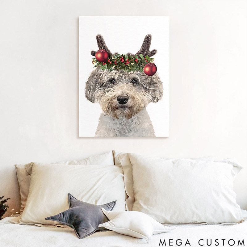 Personalized Pet Lover Baby Reindeer Pet Portrait