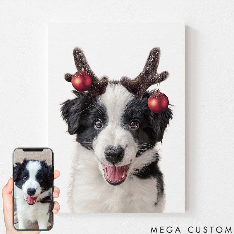 Personalized Pet Lover Baby Reindeer Pet Portrait