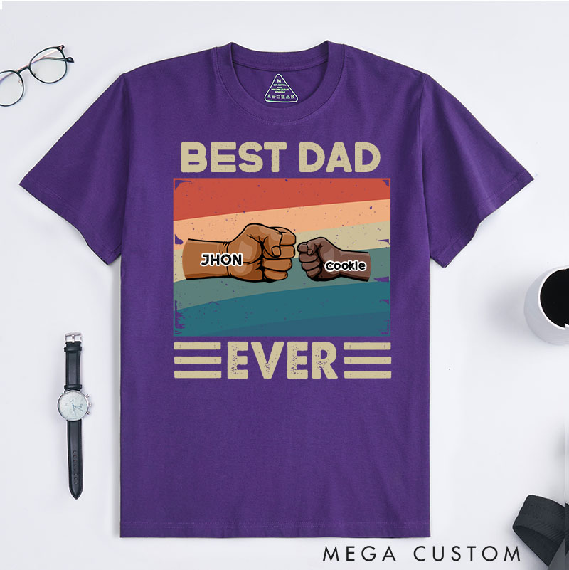 Personalized Pet Lover Best Dad Ever T-Shirt