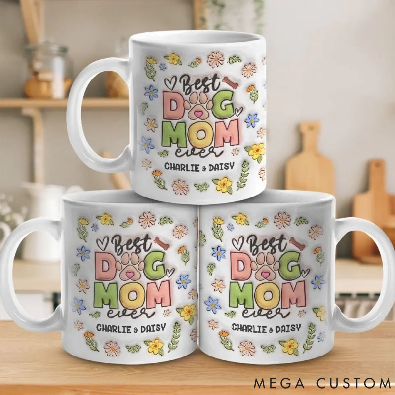 Personalized Pet Lover Best Fur Mom Ever Mugs