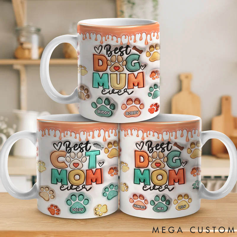 Personalized Pet Lover Best Pet Mom Ever Mugs