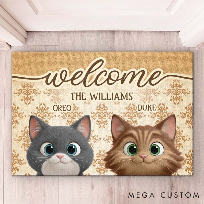 Personalized Pet Lover Birthday Gifts For Dog Cat Lovers Dog Dad And Mom Cat Owners Home Of Happy Paws Doormat
