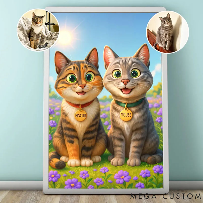 Personalized Pet Lover Cartoon Pet Portrait Dog Cartoon Portrait Cat