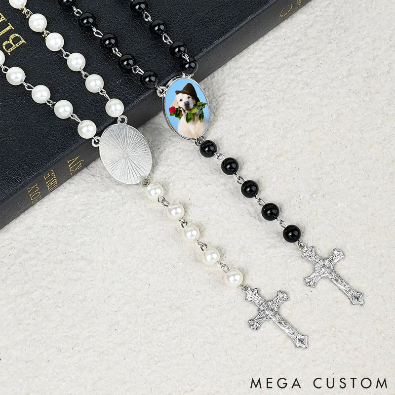 Personalized Pet Lover Catholic Rosary Necklace