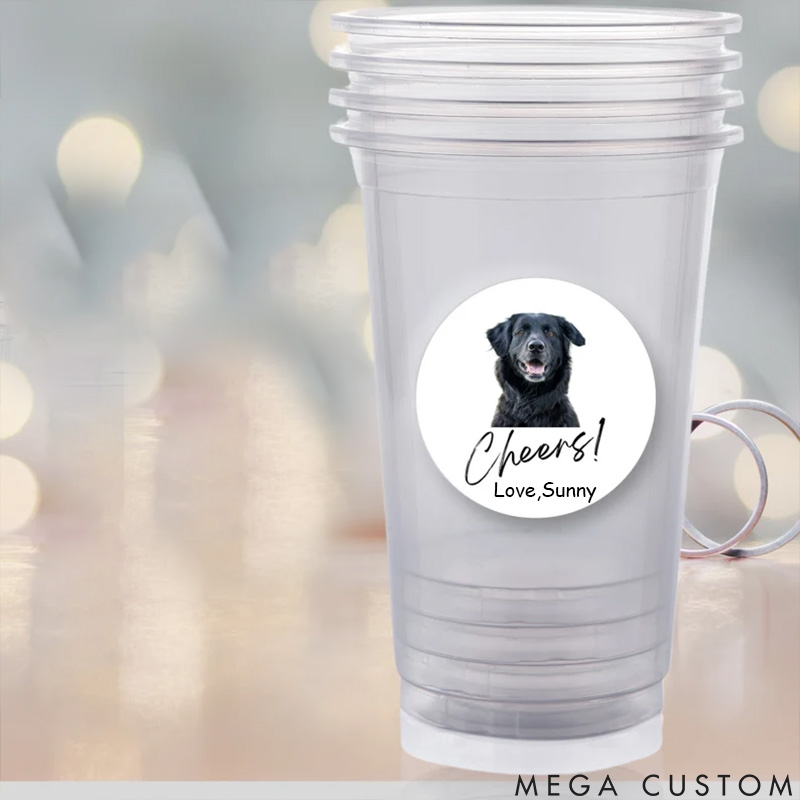 Personalized Pet Lover Cheers Image Stickers