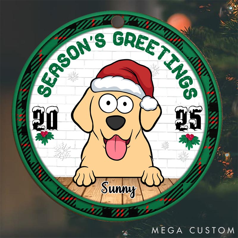 Personalized Pet Lover Christmas Cookie Crew Dogs and Cats Christmas Ornament