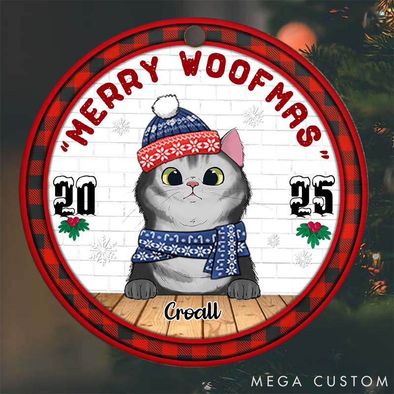 Personalized Pet Lover Christmas Cookie Crew Dogs and Cats Christmas Ornament