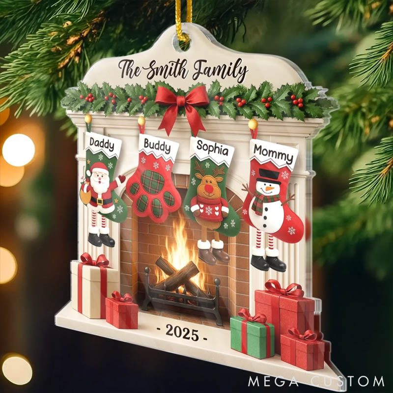 Personalized Pet Lover Christmas Glows where Hearts Gather Christmas Ornament