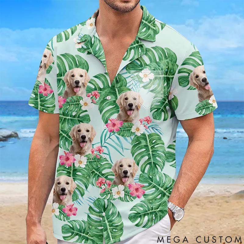 Personalized Pet Lover Colorful Leaves Summer Vibe Hawaii Shirts