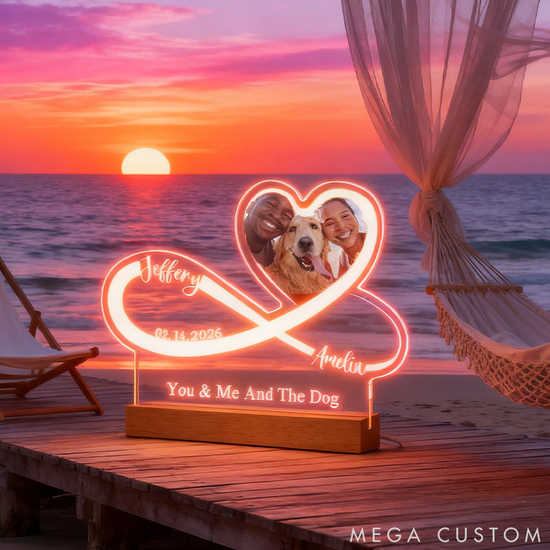 Personalized Pet Lover Couple Pet Photo Valentines Day Gifts for Her Light