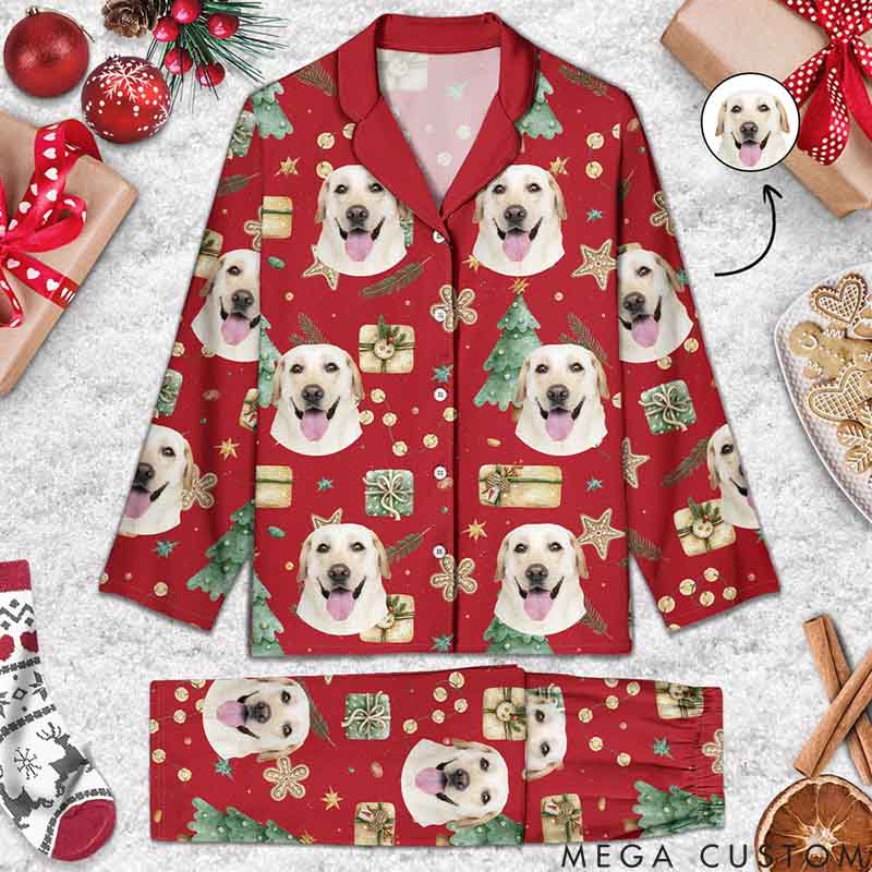 Personalized Pet Lover Custom Photo Dog Cat Mom Dad Pajamas Set