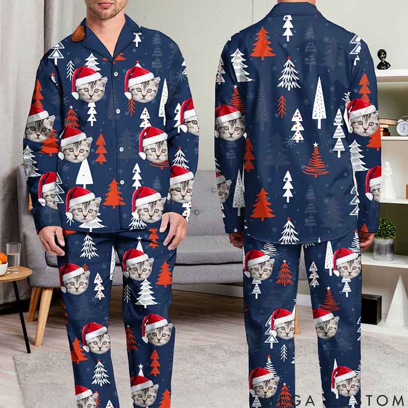 Personalized Pet Lover Custom Photo Dog Cat Mom Dad Pajamas Set