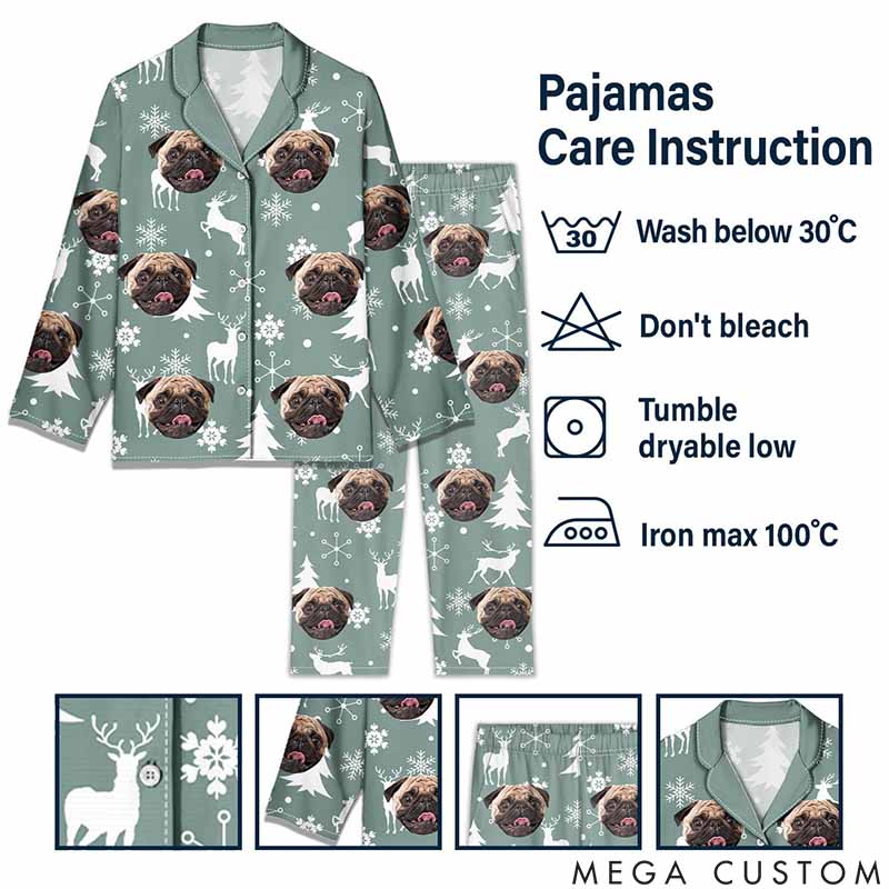 Personalized Pet Lover Custom Photo Dog Cat Mom Dad Pajamas Set