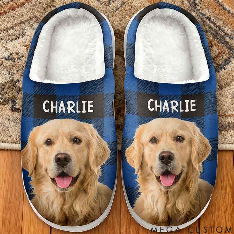 Personalized Pet Lover Custom Photo Fluffy Slippers