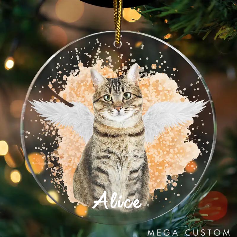 Personalized Pet Lover Custom Photo Memorial Dog Cat Ornament