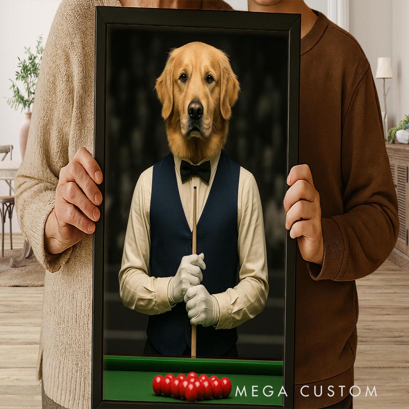 Personalized Pet Lover Custom Snooker Pet Portrait