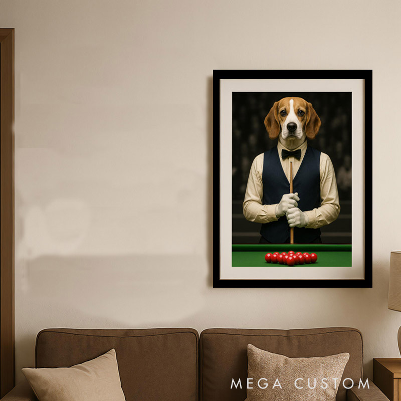 Personalized Pet Lover Custom Snooker Pet Portrait